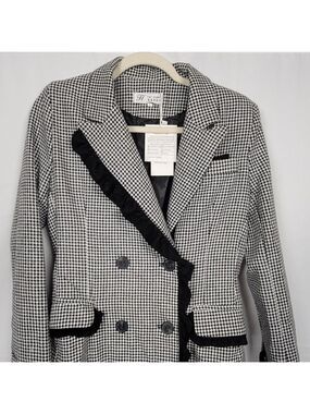 Black & White Houndstooth Coat NEW #1502